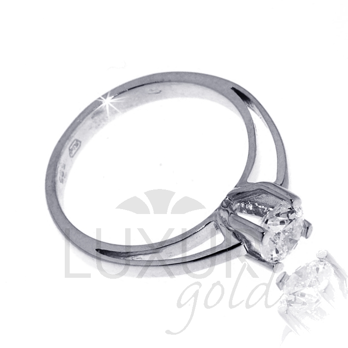 Klenoty Budín  Zlatý zásnubní prsten bílé zlato se zirkonem 1261011-0-51-1