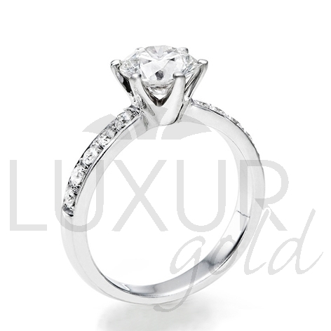 Diamantový prsten, bílé zlato, REINA, GEMS, 40610850