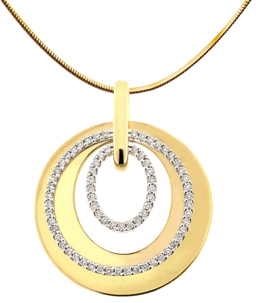 Elegantní diamantový přívěsek ze žlutého zlata ARISTEO s brilianty 3953257