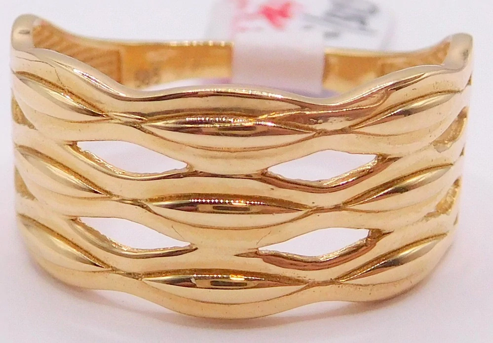 Klenoty Budín Dámský mohutný zlatý prsten 585/3,32gr vel. 60 HK1269