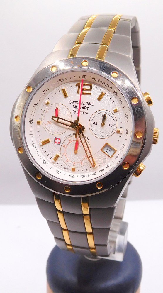 GROVANA Luxusní pánské švýcarské titanové hodinky Swiss Alpine Millitary by Grovana 1532.9122