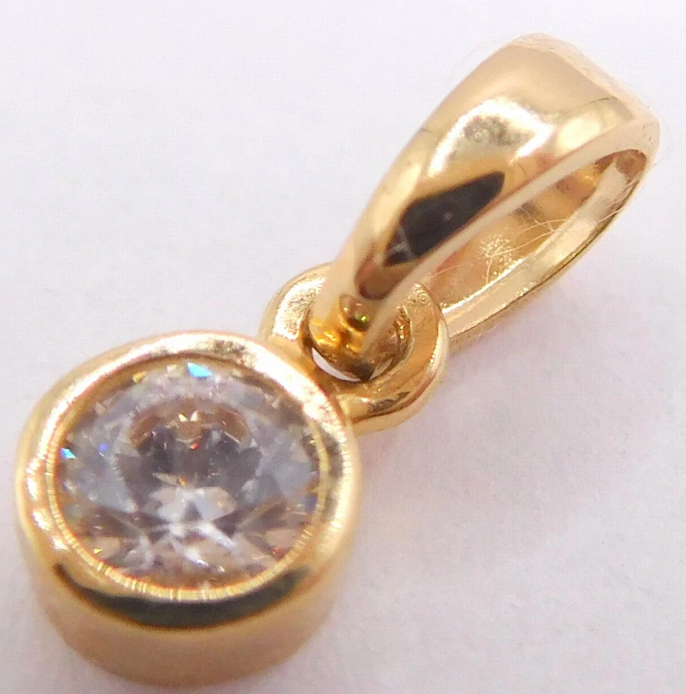 Klenoty Budín Dámský zlatý přívěsek se zirkonem 585/0,42gr H047