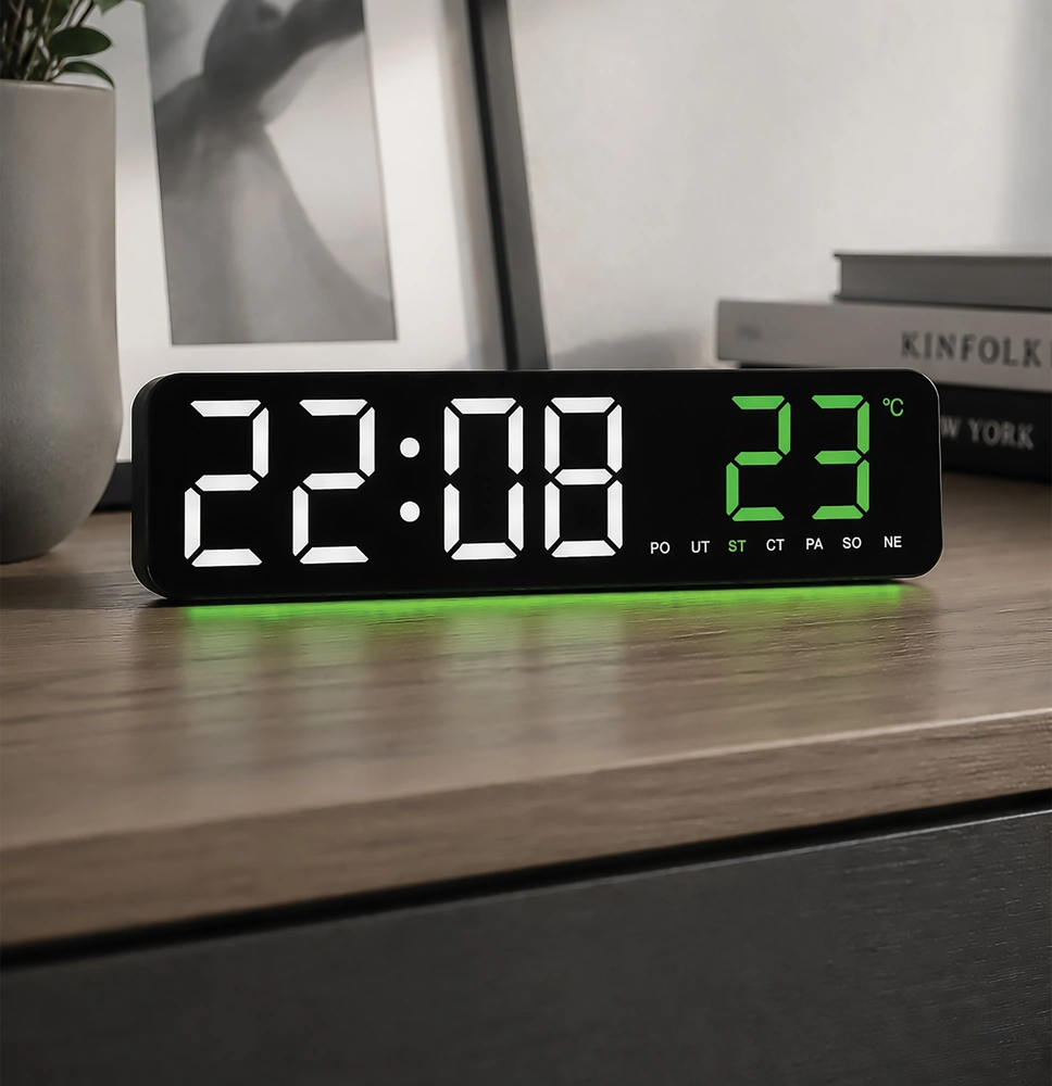 JVD Digitální budík do sítě s teploměrem a angličtinou JVD SB111.2