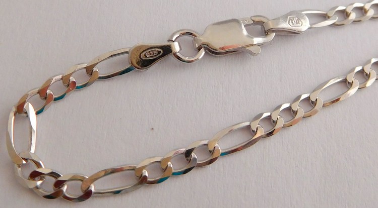 Klenoty Budín Pánský stříbrný rhodiovaný řetízek 50cm FIGARO šíře 2,5mm 925/1000 5,21gr 030239600040