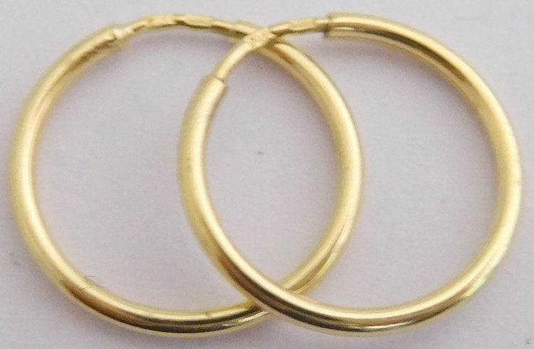 Klenoty Budín Zlaté malé kroužky ze žlutého zlata - hladké průměr 12mm 585/0,31gr H386