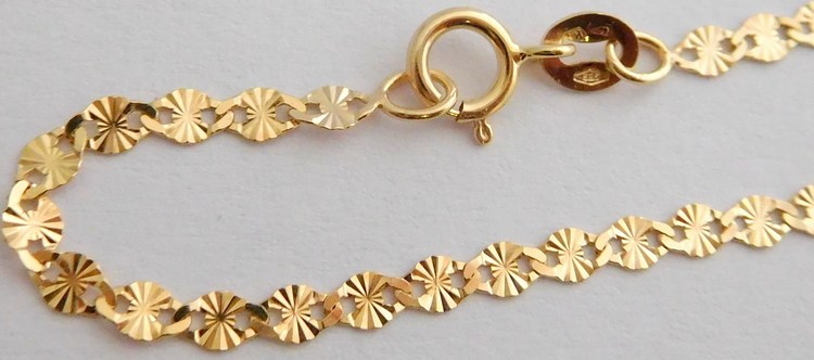 Dámský gravírovaný řetízek H6297 50cm 585/1,94g