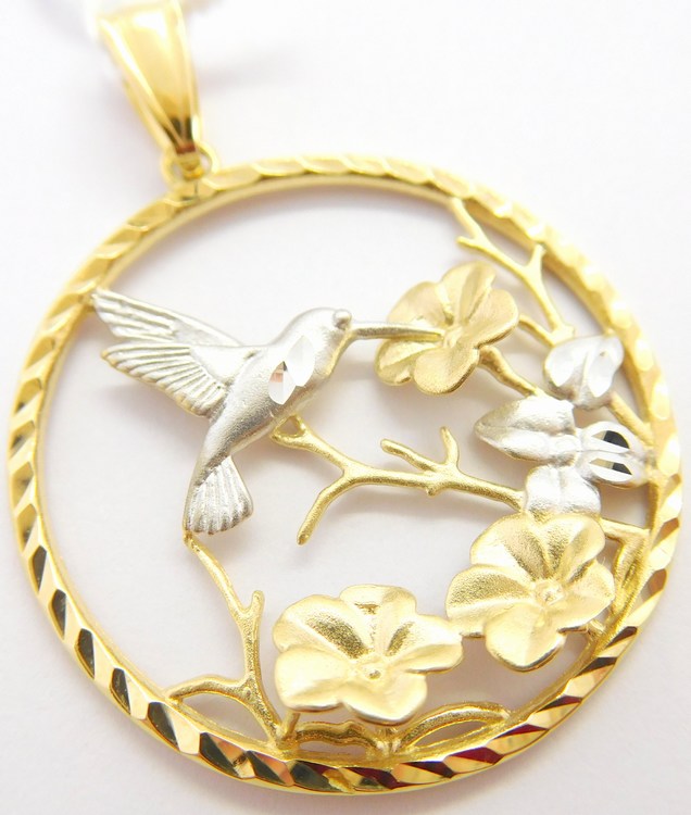 Klenoty Budín Obrovský zlatý přívěsek z bílého a žlutého zlata 585/2,51gr HK3005