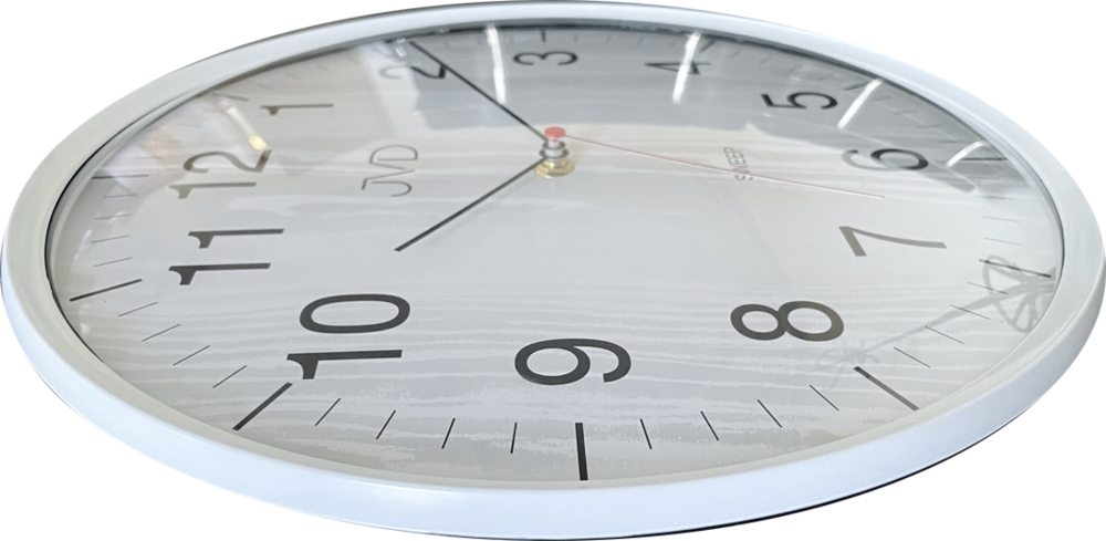 JVD Netikajcí analogové tiché hodiny v imitaci dřeva JVD HA17.1