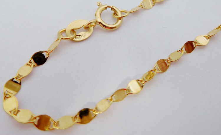 Klenoty Budín Dámský zlatý řetízek ze žlutého zlata (zrcátka) 45cm - 585/1,39gr HK6134