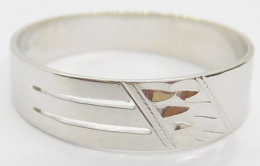 Klenoty Budín Mohutný zlatý prsten z bílého zlata 585/1,39gr vel.50 321040649