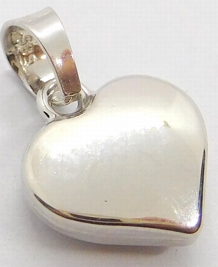 Klenoty Budín Zlatý přívěsek z bílého zlata - zlaté srdíčko hladké 585/0,36gr HK3272