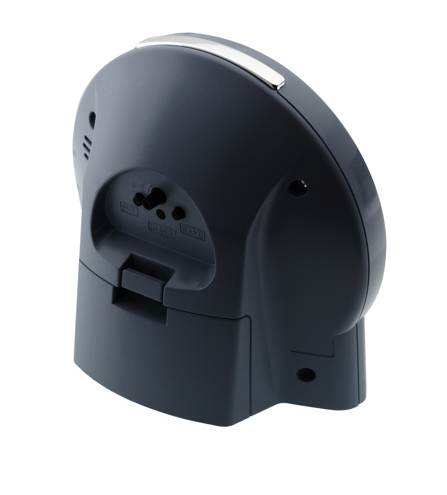 JVD Analogový černý rádiem řízený budík s tichým režimem JVD RB22.3