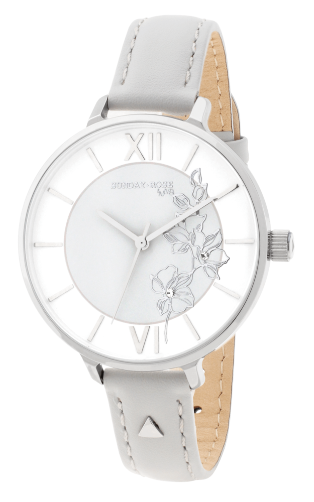 SUNDAY ROSE Dámské luxusní designové hodinky SUNDAY ROSE Fashion Orchid Leather SUN-F10