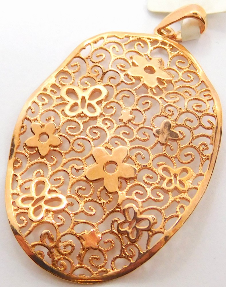 Klenoty Budín Stříbrný přívěšek rose gold 925/1000 SVLPG205983