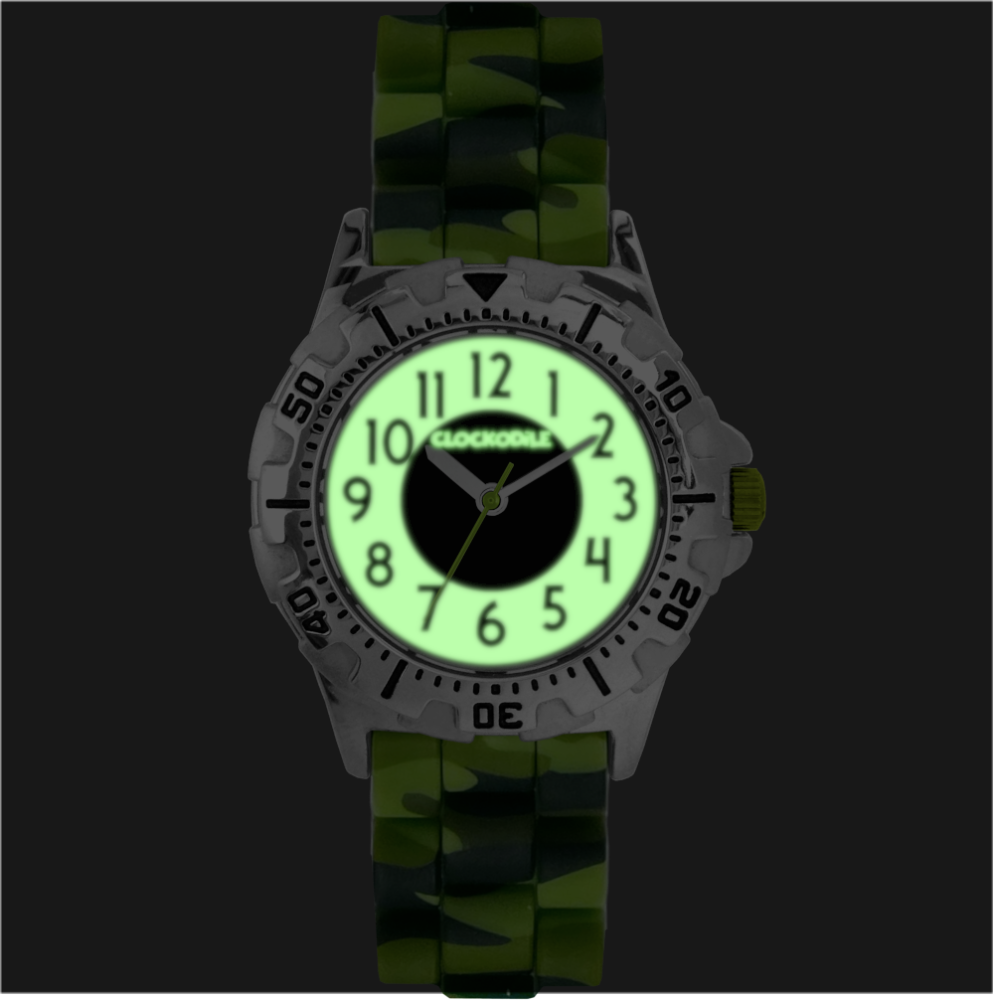 CLOCKODILE Barevné svítící maskáčové sportovní chlapecké dětské hodinky SPORT 4.0 CWB0082