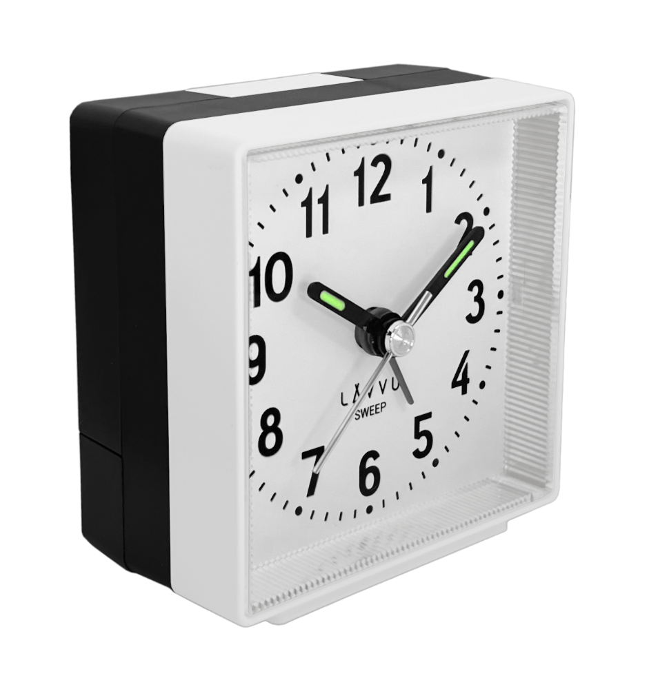 LAVVU Bateriový bílý budík SWEEP s plynulým chodem - 3 ROKY ZÁRUKA!  LAS3016