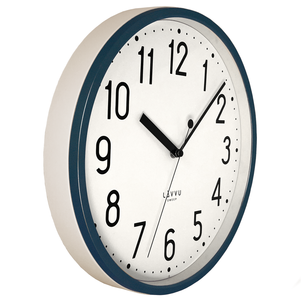 LAVVU Tmavě tiché modré hodiny PASTELS SWEEP - 3 ROKY ZÁRUKA ⌀29,5cm LCS3002