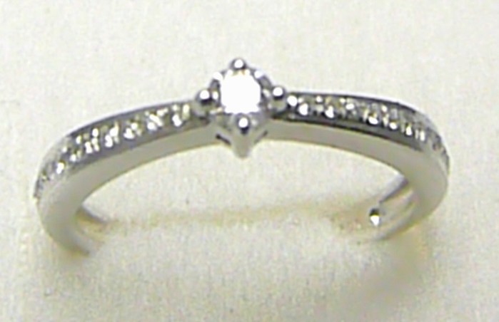 Klenoty Budín Luxusní mohutný zásnubní prsten s pravými diamanty (22x0,09ct a 1x0,08ct) 3860732 