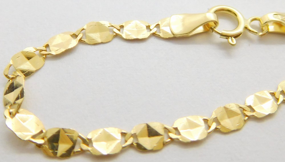 Klenoty Budín Dámský mohutný plochý zlatý řetízek ze žlutého zlata 42cm 585/2,54gr HK6293