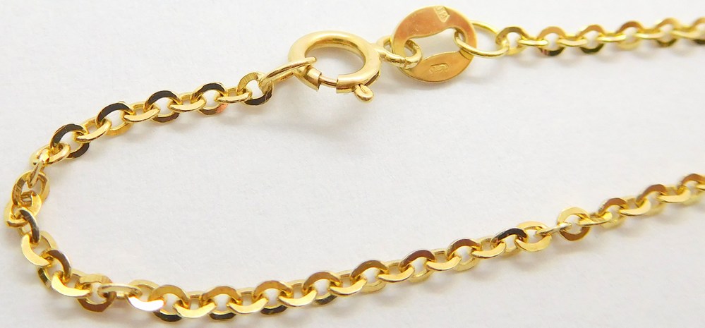 Klenoty Budín Dámský zlatý přívěskový řetízek ze žlutého zlata ANKER 585/2,37gr 45cm HK6077