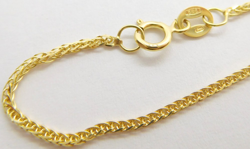 Klenoty Budín Dámský pevný zlatý náramek ze žlutého zlata 585/1,30gr 19cm HK7020