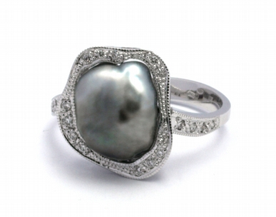 Luxusní prsten s kultivovanou perlou 585/3,10 gr J-21186-12 POŠTOVNÉ ZDARMA!