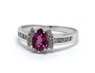 Luxusní zásnubní diamantový prsten s turmalínem 585/2,98 gr J-21426-12 POŠTOVNÉ ZDARMA!