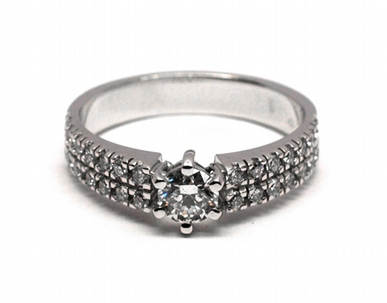 Luxusní zásnubní prsten s přírodními diamanty 585/3,21 gr J-20014-11 POŠTOVNÉ ZDARMA!