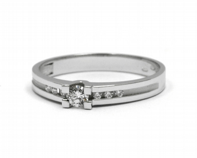 Zásnubní diamantový prsten s přírodním diamantem 585/1,96 gr J-21534-12 POŠTOVNÉ ZDARMA!