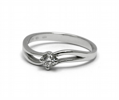 Klenoty Budín Dámský zásnubní prsten s přírodním diamantem 585/2,19 gr J-21537-12 POŠTOVNÉ ZDARMA!