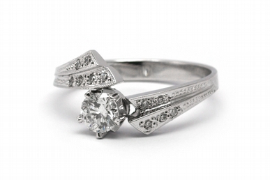 Klenoty Budín Zlatý zásnubní prsten s přírodním diamantem 585/2,80 gr J-20381-11 POŠTOVNÉ ZDARMA!