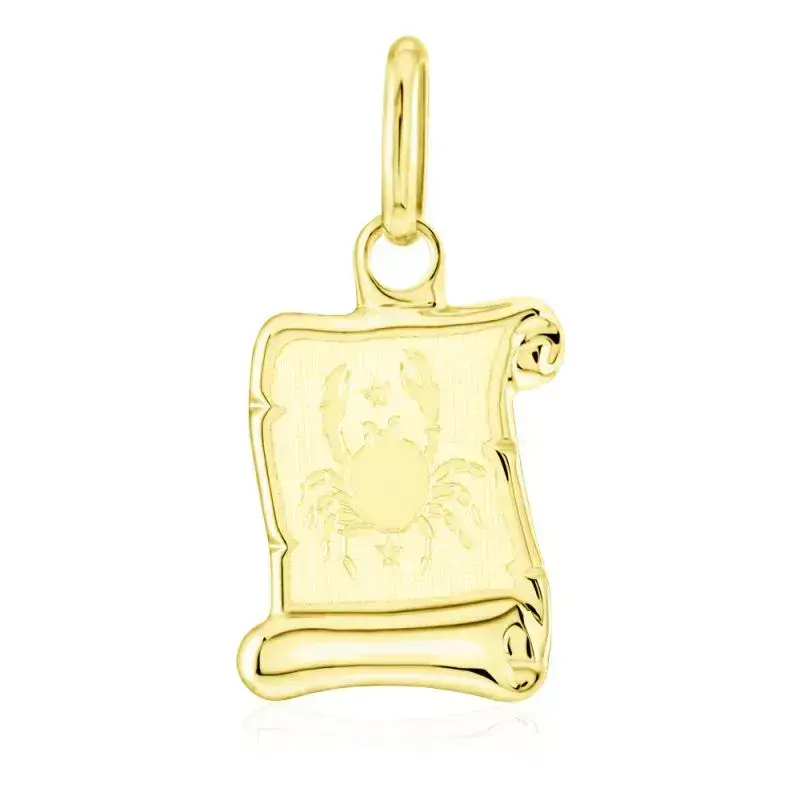 GEMMAX Zlatý přívěsek na pergamenu s gravírováním - znamení RAK 585/0,37gr GUPYN- 43051 MALY