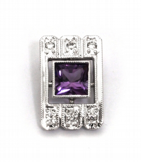 Diamantový zlatý přívěsek s brazilským ametystem 585/1,29 gr J-20791-12 POŠTOVNÉ ZDARMA!