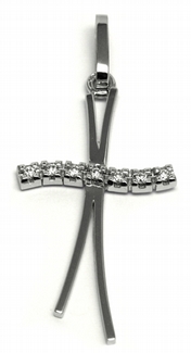 Diamantový zlatý přívěsek s pravými diamanty křížek 585/1,40 gr J-20536-11 POŠTOVNÉ ZDARMA!