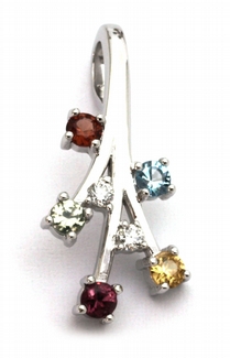 Diamantový zlatý přívěsek s 5ti pravými kameny 585/1,55 gr J-19903-11 POŠTOVNÉ ZDARMA!