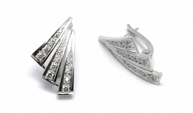 Klenoty Budín Diamantové náušnice s přírodními pravými diamanty 585/2,96 gr J-21283-12 POŠTOVNÉ ZDARMA!