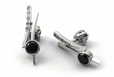 Luxusní náušnice s vzácnými černými diamanty 585/2,24 gr J-20262-11 POŠTOVNÉ ZDARMA!