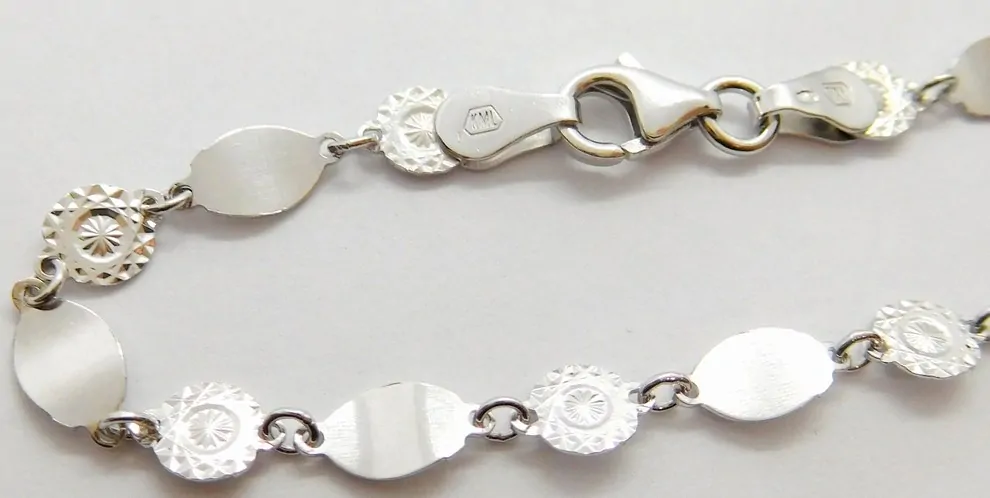 Klenoty Budín Pevný dámský mohutný stříbrný řetízek s gravírováním 925/1000 5,74gr 45cm 031204900006