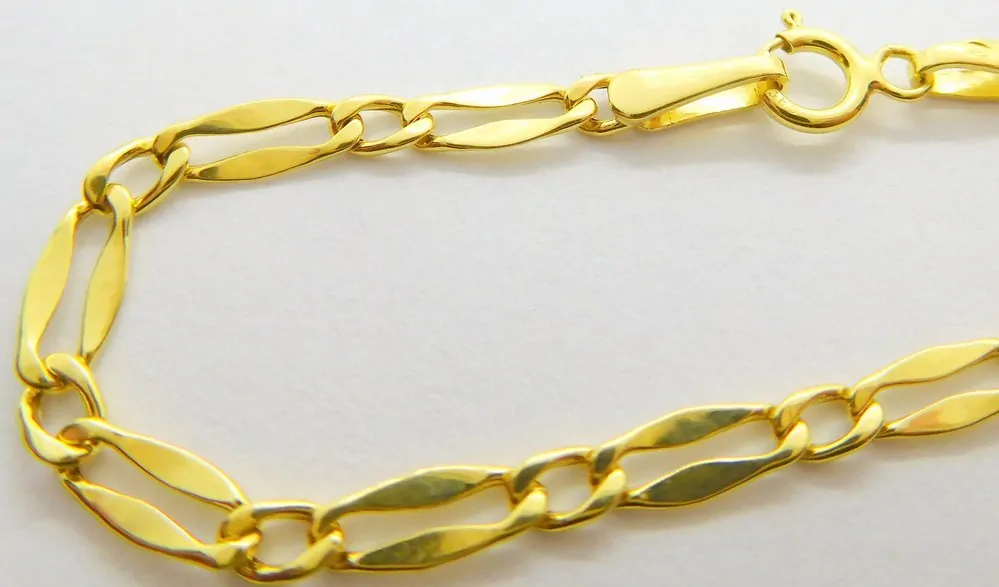 Klenoty Budín Pánský zlatý řetízek ze žlutého zlata KÁVOVÉ ZRNO 585/1,67gr 45cm HK6205