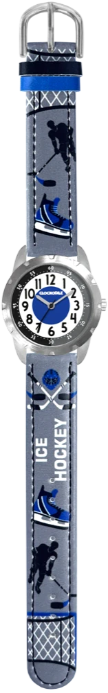 CLOCKODILE Dětské svítící šedé chlapecké hodinky HOKEJ CWB0112