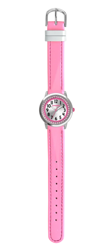 CLOCKODILE Náramkové světle růžové dívčí dětské hodinky s kamínky CWG5234 