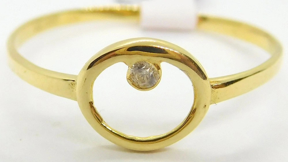 Klenoty Budín Zásnubní dámský zlatý prsten se zirkonem 585/0,93gr vel. 61 HK1170