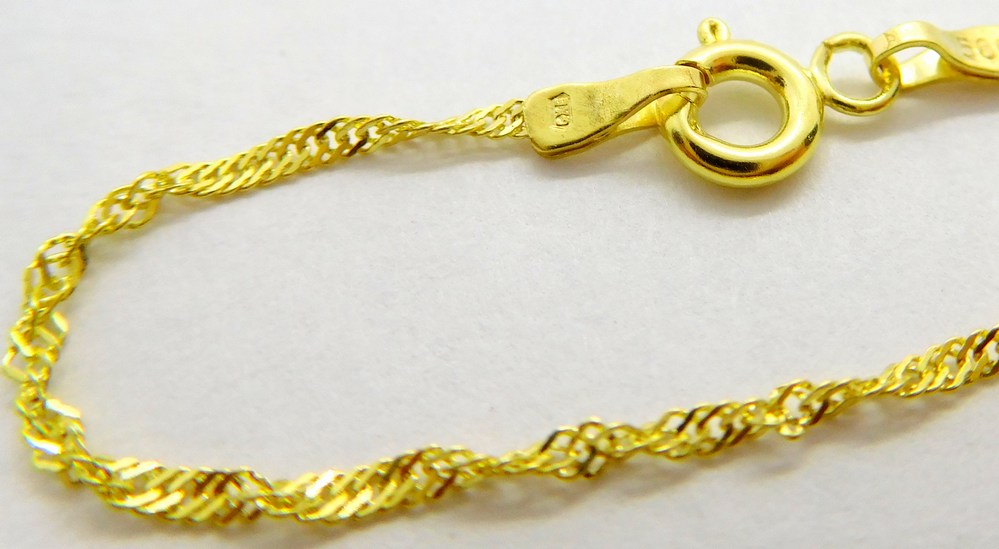 Klenoty Budín Dámský prodloužený zlatý řetízek TWIST 585/1,51gr 55cm 01507