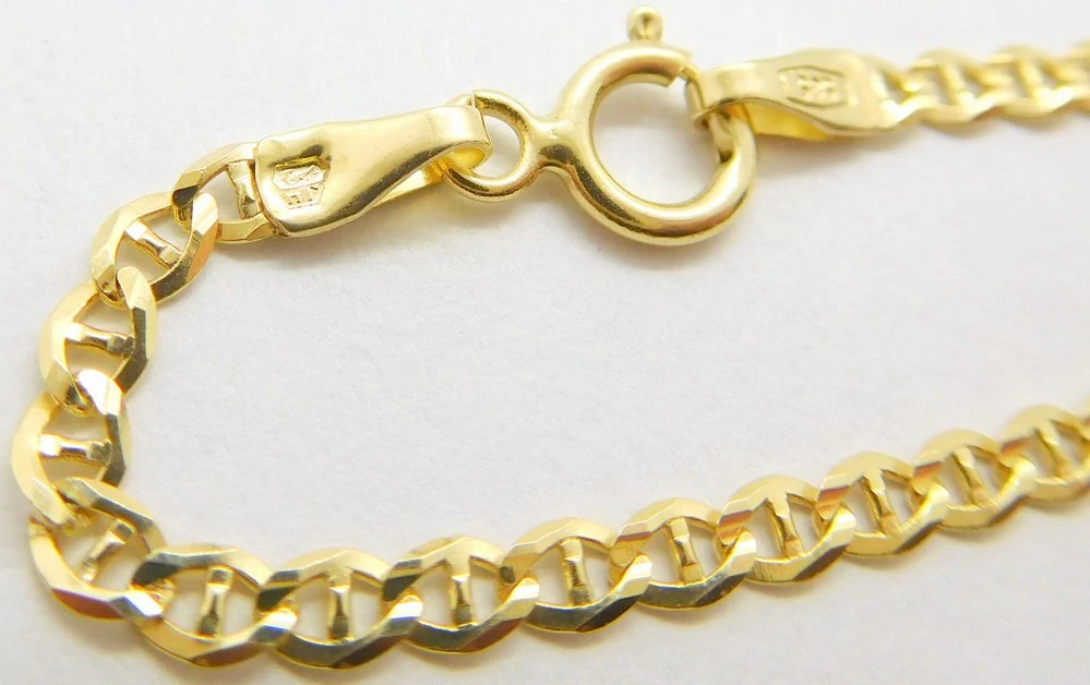 Klenoty Budín Pánský široký mohutný zlatý náramek PANCER+MŮSTEK 585/1,95gr 22cm HK7151