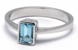 Luxusní diamantový zásnubní prsten s přírodním akvamarínem 585/2,0 gr J-21656-12 POŠTOVNÉ ZDARMA!