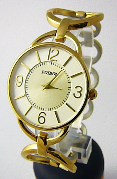 Foibos Dámské ocelové zlacené čitelné přehledné hodinky Foibos 45801 - pozlacené POŠTOVNÉ ZDARMA!!