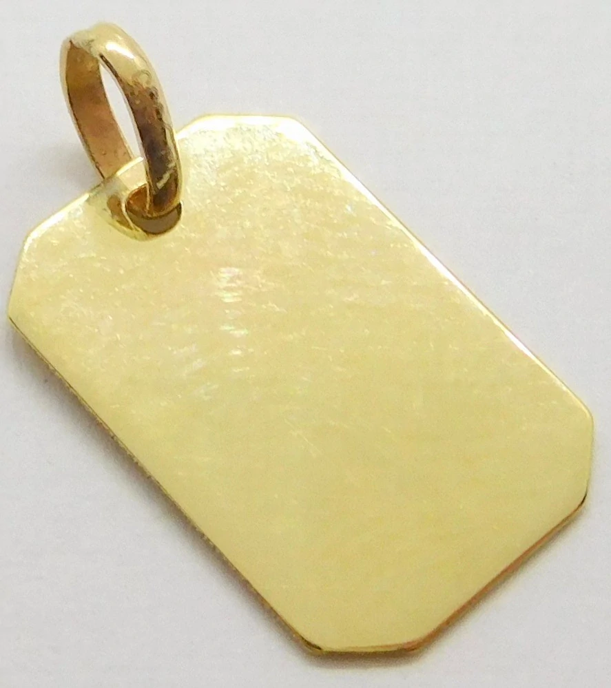 Klenoty Budín Hladký zlatý přívěsek (vhodný pro gravírování) 585/1,12gr HK3230