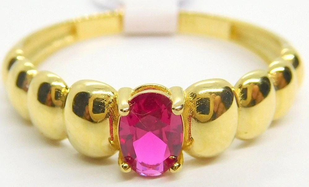 Klenoty Budín Mohutný zásnubní dámský zlatý prsten s červeným rubínem 585/1,69gr vel. 62 HK1239