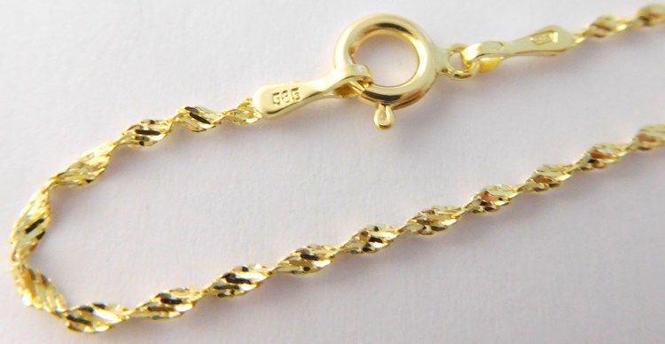 Klenoty Budín Zlatý přívěskový řetízek - TWIST 585/1,65gr 45cm HK6303