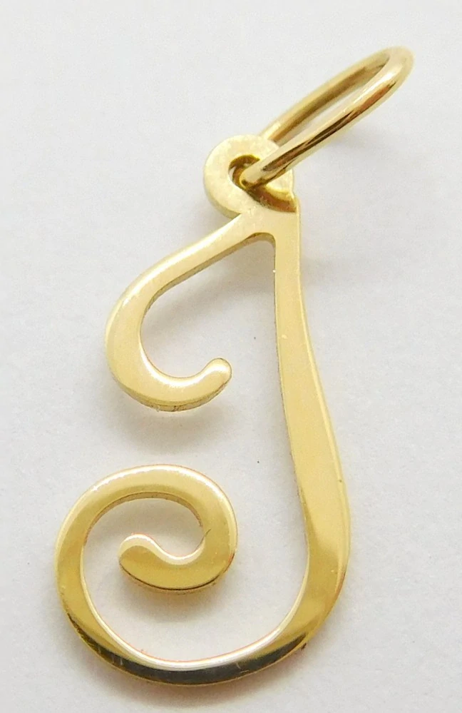 Klenoty Budín Zlatý malý přívěsek psací písmenko "J" 585/0,24gr 42661